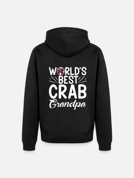 Crab Lover Gifts - Unisex Premium Organic Zip Hoodie - black