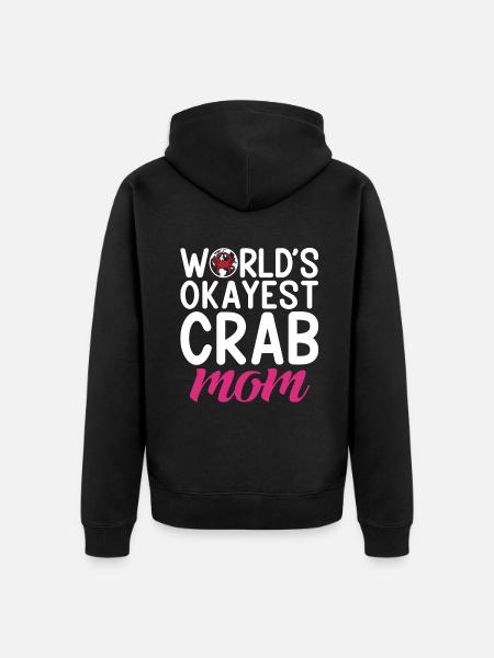 Crab Lover Gifts - Unisex Premium Organic Zip Hoodie - black
