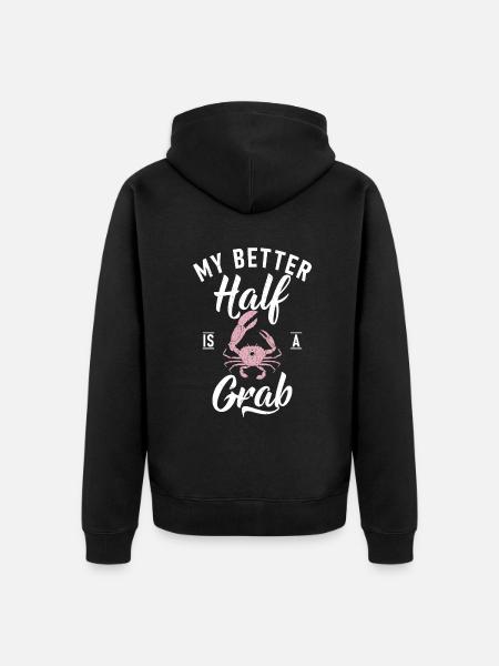 Krabbenliebhaber Geschenke - Unisex Premium Bio Zip Hoodie - Schwarz