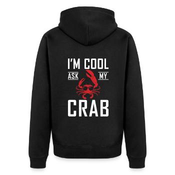 Cadeaux pour les amateurs de crabe - Veste à capuche bio Premium Unisexe - noir - Dos - Nico (187cm)