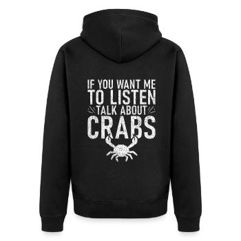 Cadeaux Crab Lover - Veste à capuche bio Premium Unisexe - noir - Dos - Nico (187cm)