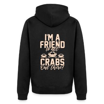 Cadeaux Crab Lover - Veste à capuche bio Premium Unisexe - noir - Dos - Nico (187cm)