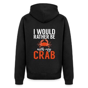 Cadeaux Crab Lover - Veste à capuche bio Premium Unisexe - noir - Dos - Nico (187cm)