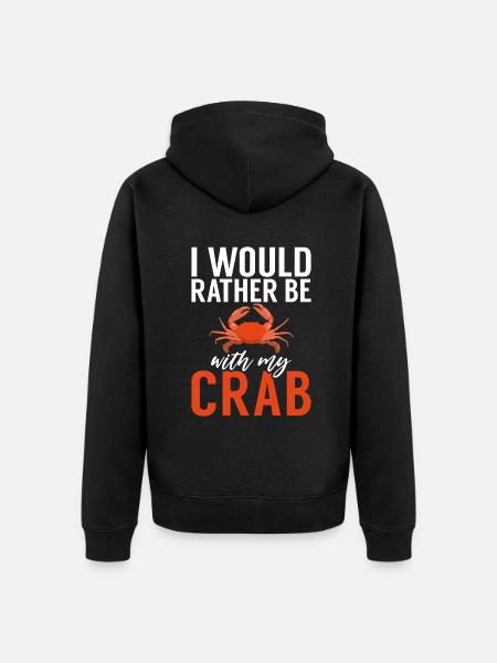 Crab Lover Gifts - Unisex Premium Organic Zip Hoodie - black