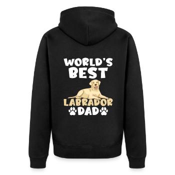 Cadeaux amoureux du Labrador - Veste à capuche bio Premium Unisexe - noir - Dos - Nico (187cm)