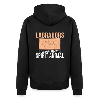 Cadeaux amoureux du Labrador - Veste à capuche bio Premium Unisexe - noir - Dos - Nico (187cm)