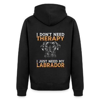 Cadeaux amoureux du Labrador - Veste à capuche bio Premium Unisexe - noir - Dos - Nico (187cm)