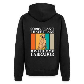 Cadeaux amoureux du Labrador - Veste à capuche bio Premium Unisexe - noir - Dos - Nico (187cm)