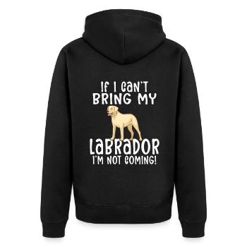 Cadeaux amoureux du Labrador - Veste à capuche bio Premium Unisexe - noir - Dos - Nico (187cm)