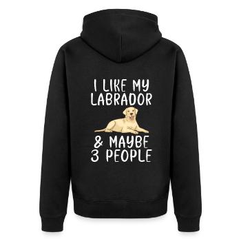 Cadeaux amoureux du Labrador - Veste à capuche bio Premium Unisexe - noir - Dos - Nico (187cm)