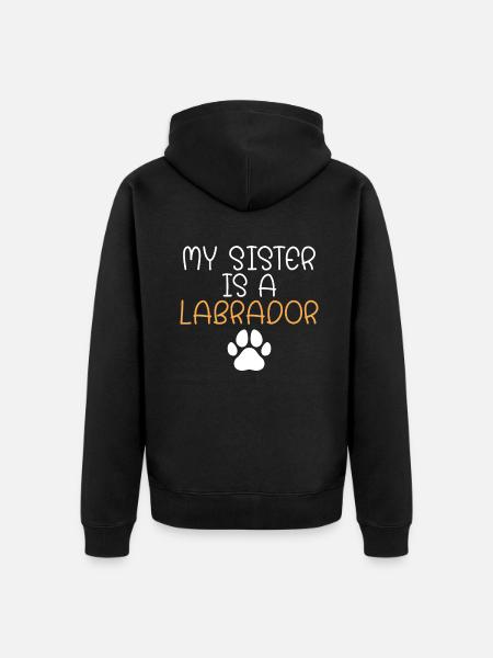 Labrador Lover Gifts - Unisex Premium Organic Zip Hoodie - black
