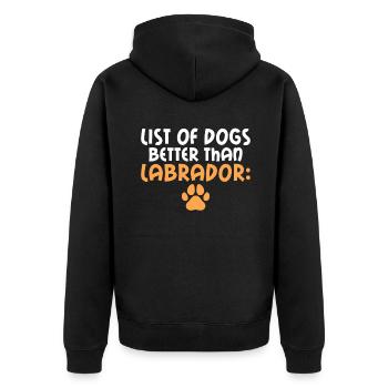 Cadeaux amoureux du Labrador - Veste à capuche bio Premium Unisexe - noir - Dos - Nico (187cm)
