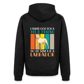Cadeaux amoureux du Labrador - Veste à capuche bio Premium Unisexe - noir - Dos - Nico (187cm)
