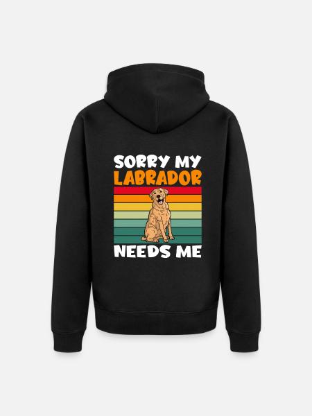 Labrador Lover Gifts - Unisex Premium Organic Zip Hoodie - black
