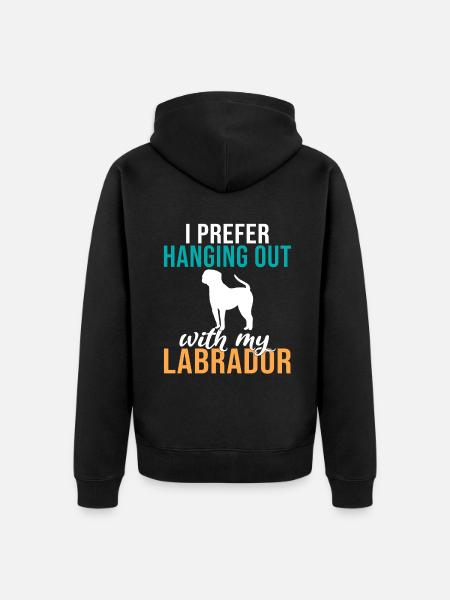 Labrador Lover Gifts - Unisex Premium Organic Zip Hoodie - black