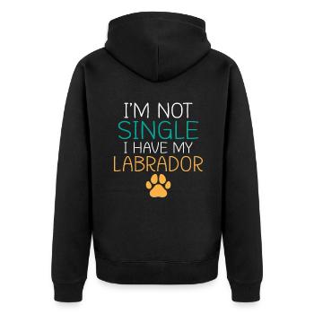 Cadeaux amoureux du Labrador - Veste à capuche bio Premium Unisexe - noir - Dos - Nico (187cm)