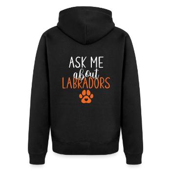 Cadeaux amoureux du Labrador - Veste à capuche bio Premium Unisexe - noir - Dos - Nico (187cm)