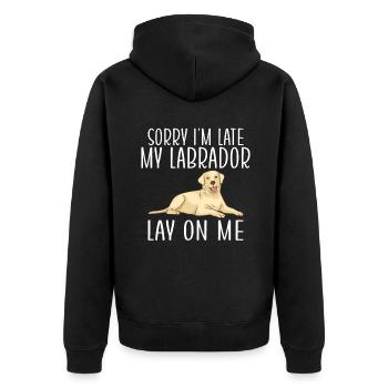 Cadeaux amoureux du Labrador - Veste à capuche bio Premium Unisexe - noir - Dos - Nico (187cm)