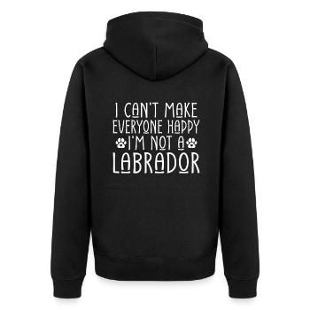 Cadeaux amoureux du Labrador - Veste à capuche bio Premium Unisexe - noir - Dos - Nico (187cm)