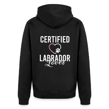 Cadeaux amoureux du Labrador - Veste à capuche bio Premium Unisexe - noir - Dos - Nico (187cm)