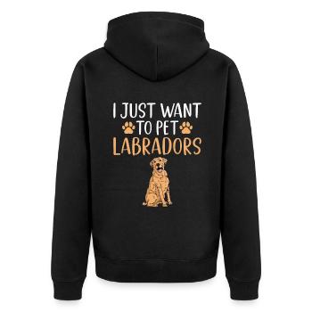 Cadeaux amoureux du Labrador - Veste à capuche bio Premium Unisexe - noir - Dos - Nico (187cm)