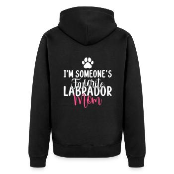 Cadeaux amoureux du Labrador - Veste à capuche bio Premium Unisexe - noir - Dos - Nico (187cm)
