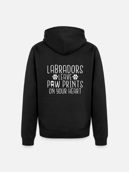 Labrador Lover Gifts - Unisex Premium Organic Zip Hoodie - black
