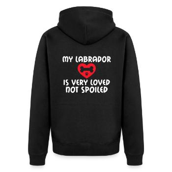 Cadeaux amoureux du Labrador - Veste à capuche bio Premium Unisexe - noir - Dos - Nico (187cm)
