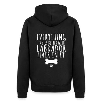 Cadeaux amoureux du Labrador - Veste à capuche bio Premium Unisexe - noir - Dos - Nico (187cm)