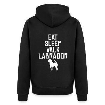 Cadeaux amoureux du Labrador - Veste à capuche bio Premium Unisexe - noir - Dos - Nico (187cm)