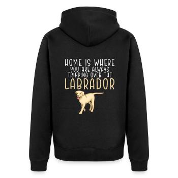 Cadeaux amoureux du Labrador - Veste à capuche bio Premium Unisexe - noir - Dos - Nico (187cm)