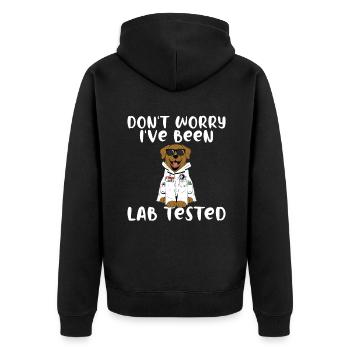 Cadeaux amoureux du Labrador - Veste à capuche bio Premium Unisexe - noir - Dos - Nico (187cm)