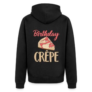 Siamesische Katze Geschenke - Unisex Premium Bio Zip Hoodie - Schwarz - Hinten - Nico (187cm)