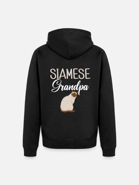Siamese Cat Gifts - Unisex Premium Organic Zip Hoodie - black