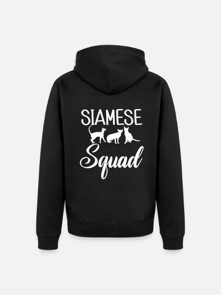 Siamesische Katze Geschenke - Unisex Premium Bio Zip Hoodie - Schwarz