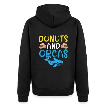 Cadeaux de baleines orques - Veste à capuche bio Premium Unisexe - noir - Dos - Nico (187cm)