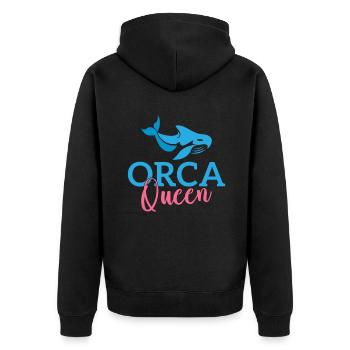Cadeaux de baleines orques - Veste à capuche bio Premium Unisexe - noir - Dos - Nico (187cm)