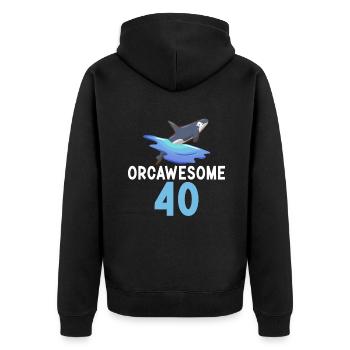 Cadeaux de baleines orques - Veste à capuche bio Premium Unisexe - noir - Dos - Nico (187cm)