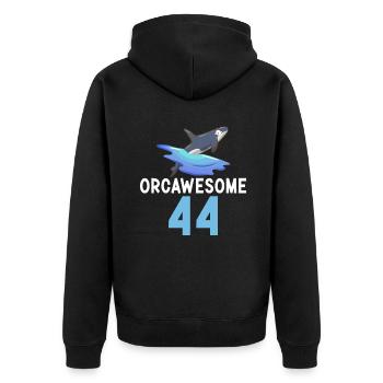 Cadeaux de baleines orques - Veste à capuche bio Premium Unisexe - noir - Dos - Nico (187cm)