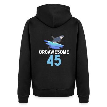 Cadeaux de baleines orques - Veste à capuche bio Premium Unisexe - noir - Dos - Nico (187cm)