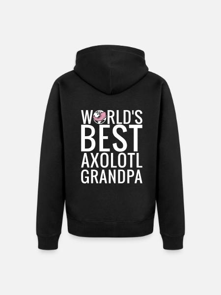 Axolotl Lover Gifts - Unisex Premium Organic Zip Hoodie - black
