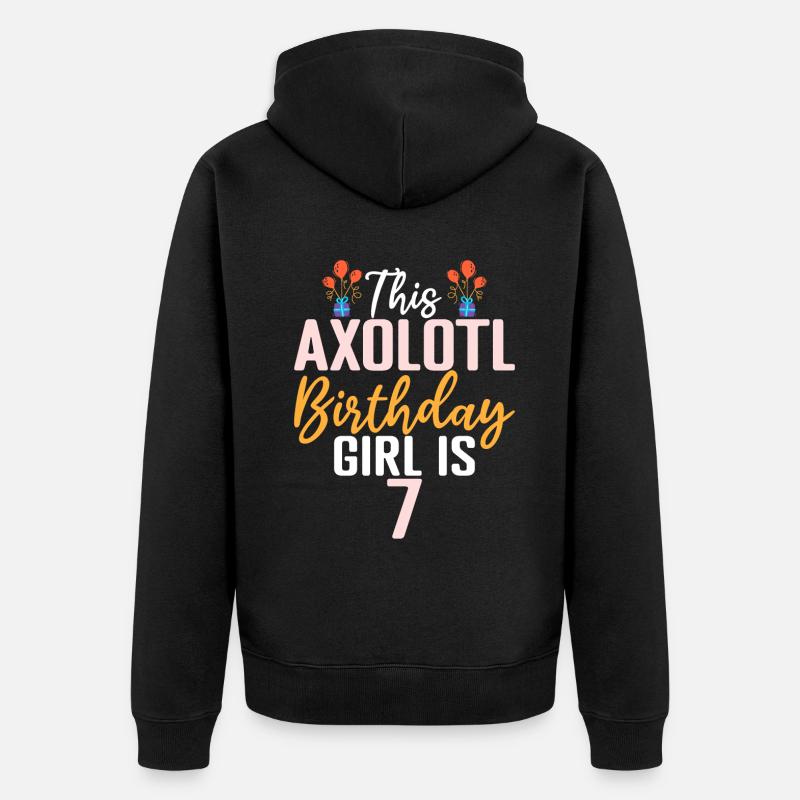Axolotl Cadeaux d’amoureux - Veste à capuche bio Premium Unisexe - noir