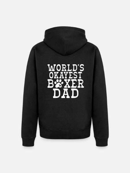 Boxer Hund Geschenke - Unisex Premium Bio Zip Hoodie - Schwarz