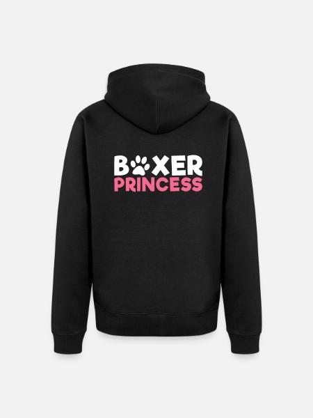 Boxer Hund Geschenke - Unisex Premium Bio Zip Hoodie - Schwarz