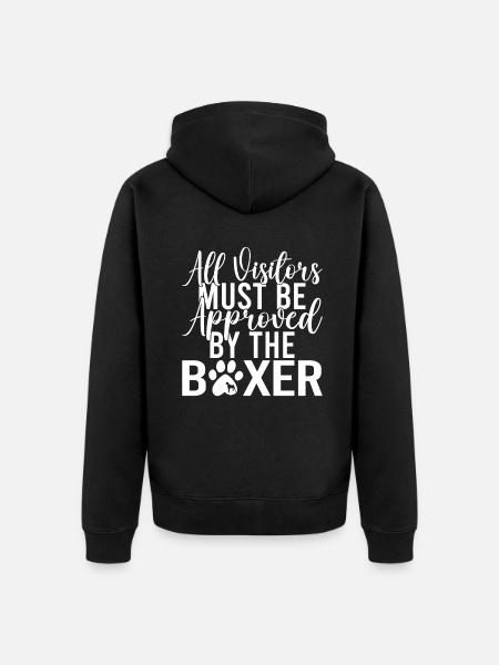 Boxer Hund Geschenke - Unisex Premium Bio Zip Hoodie - Schwarz