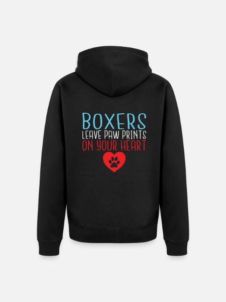 Boxer Dog Gifts - Unisex Premium Organic Zip Hoodie - black