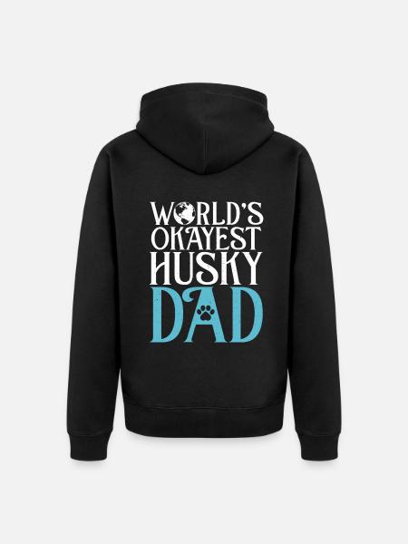 Husky Dog Gifts - Unisex Premium Organic Zip Hoodie - black