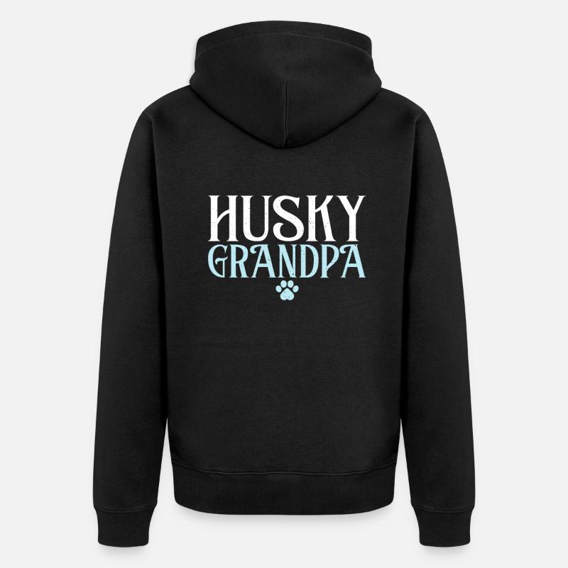 Husky-Hunde-Geschenke - Unisex Premium Bio Zip Hoodie - Schwarz