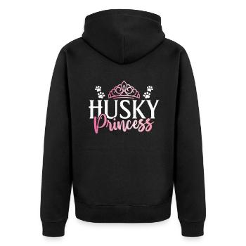 Cadeaux de chien Husky - Veste à capuche bio Premium Unisexe - noir - Dos - Nico (187cm)