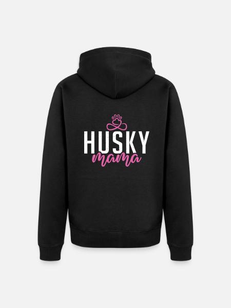 Cadeaux de chien Husky - Veste à capuche bio Premium Unisexe - noir